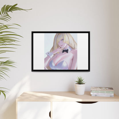 Bunny Girl Matte Canvas Print Framed — Sexy Anime Art Wall Decor