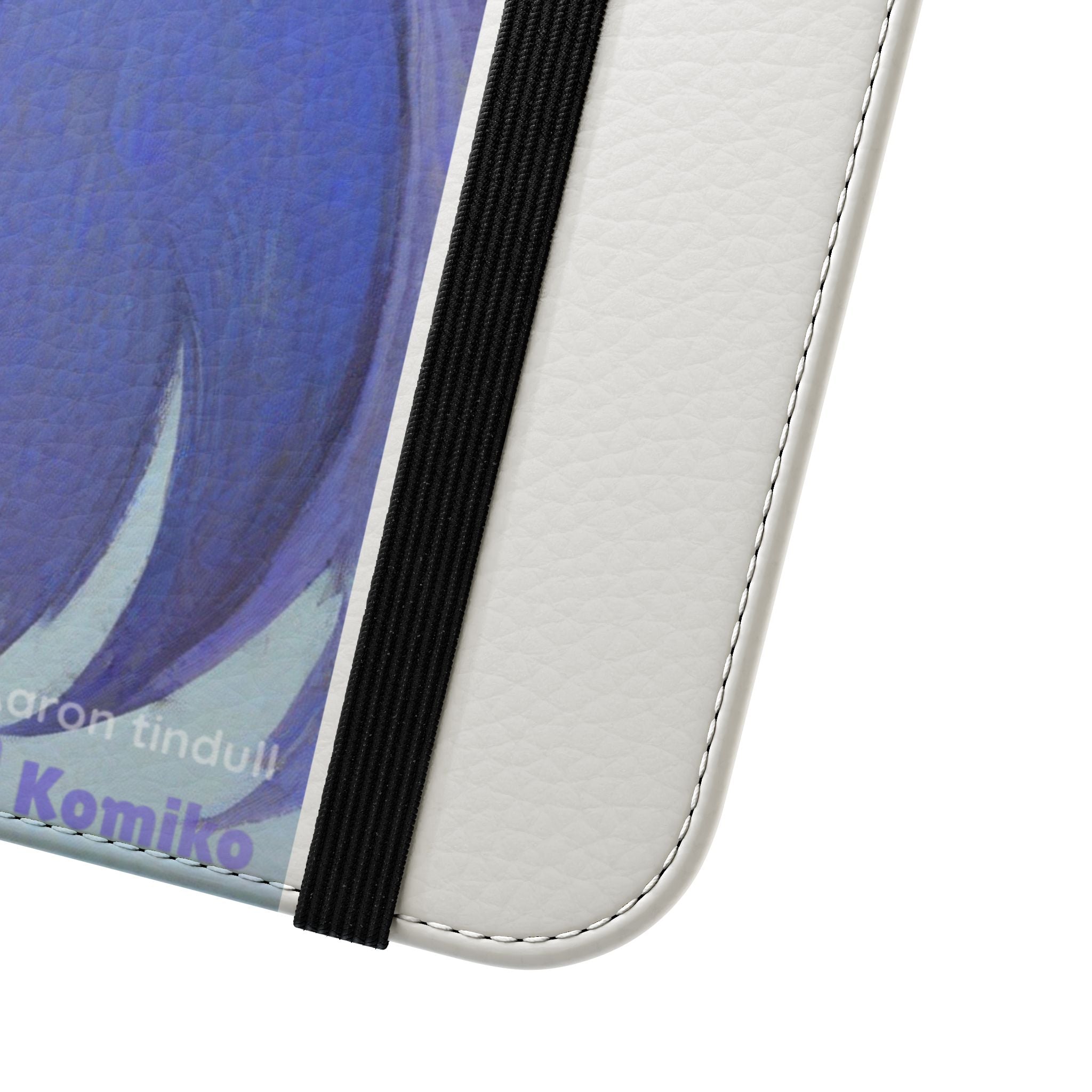 Anime Bunny Girl Flip Case - Purple Long-Haired Character Phone Wallet