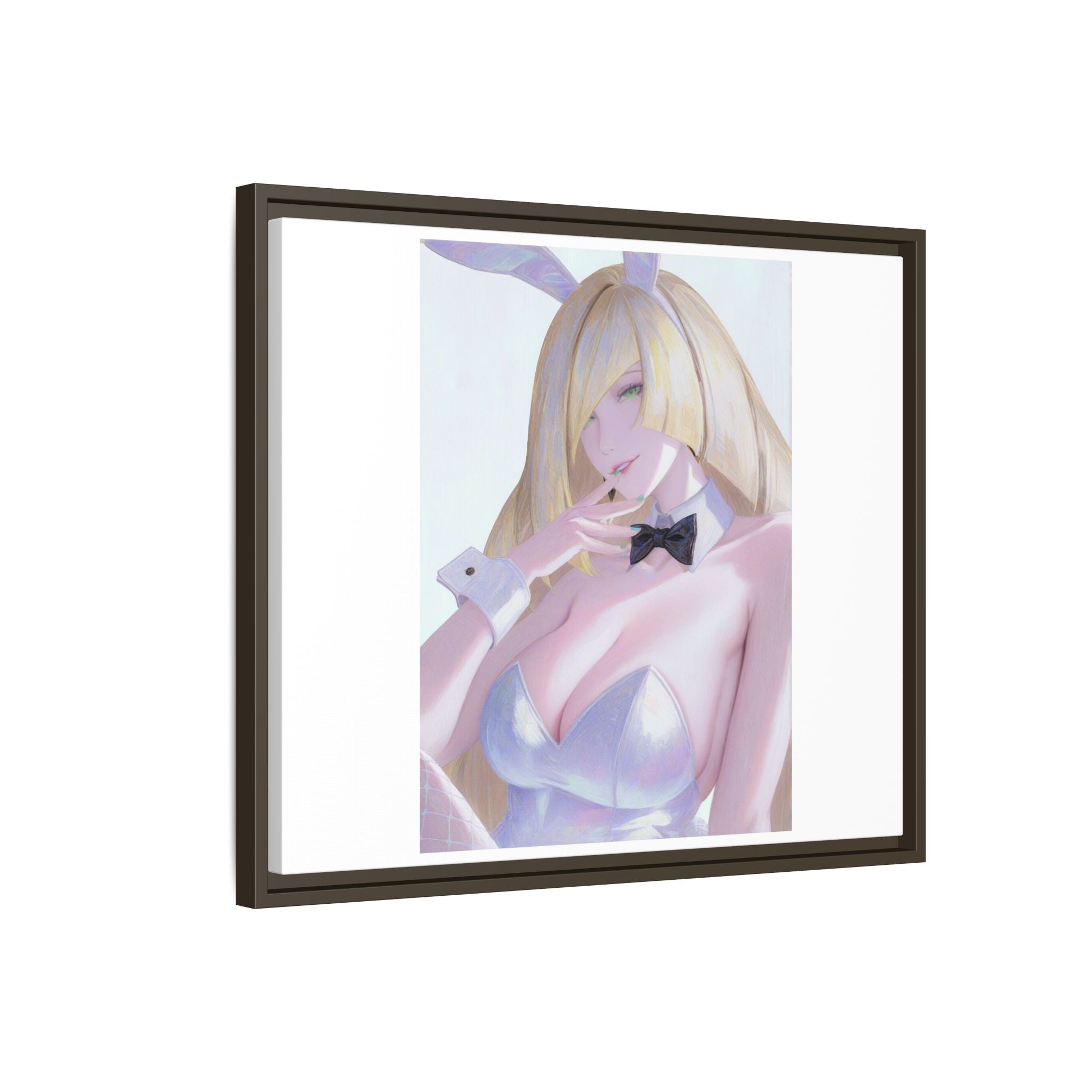 Bunny Girl Matte Canvas Print Framed — Sexy Anime Art Wall Decor