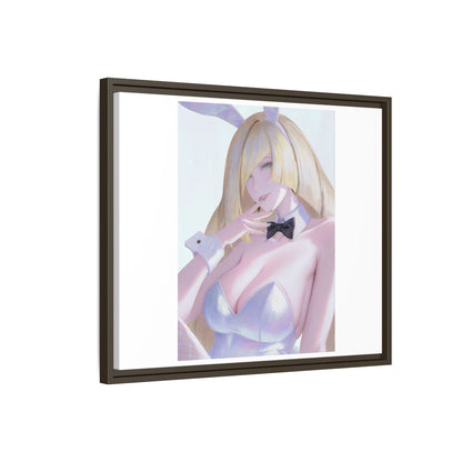 Bunny Girl Matte Canvas Print Framed — Sexy Anime Art Wall Decor