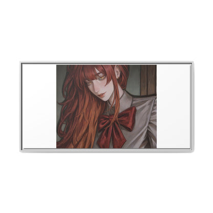 Framed Matte Canvas Print — Gothic Redhead Portrait