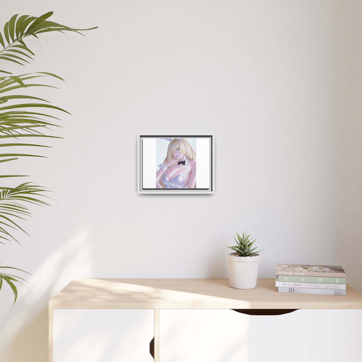 Bunny Girl Matte Canvas Print Framed — Sexy Anime Art Wall Decor