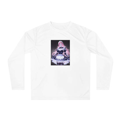 Anime Maid Art Long Sleeve Shirt — Pink-haired Fantasy Maid Graphic
