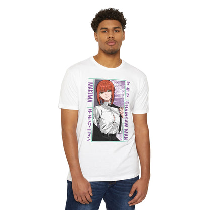 Makima Chainsaw Man Anime Graphic T-Shirt — Japanese Text Design