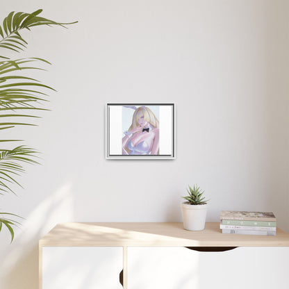 Bunny Girl Matte Canvas Print Framed — Sexy Anime Art Wall Decor