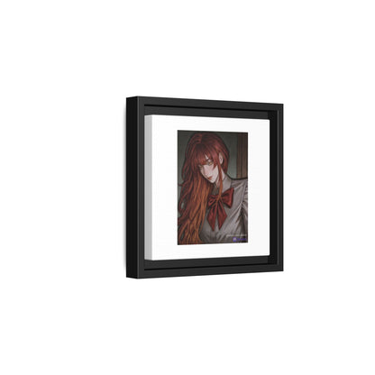 Framed Matte Canvas Print — Gothic Redhead Portrait
