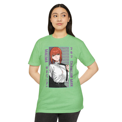 Makima Chainsaw Man Anime Graphic T-Shirt — Japanese Text Design