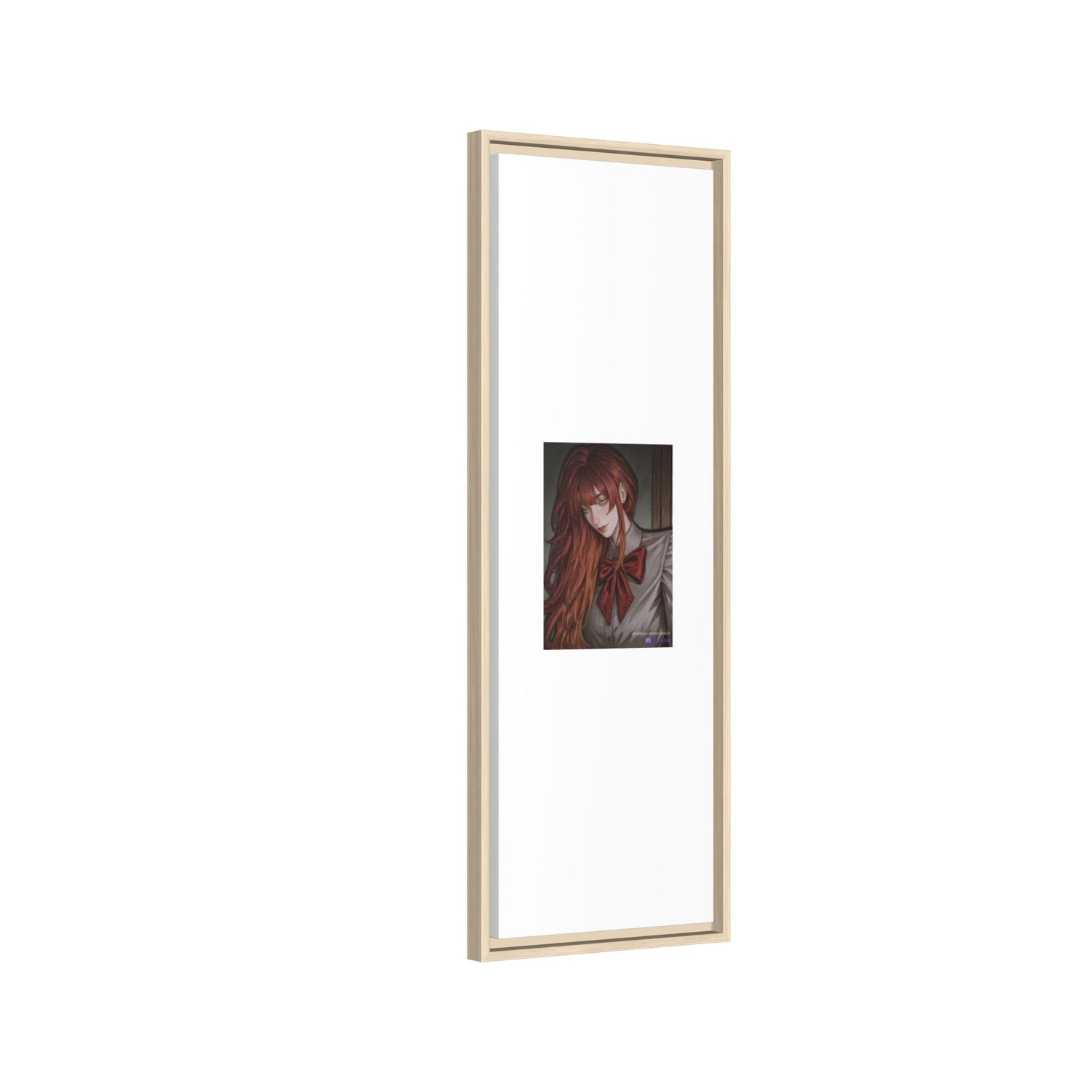 Framed Matte Canvas Print — Gothic Redhead Portrait