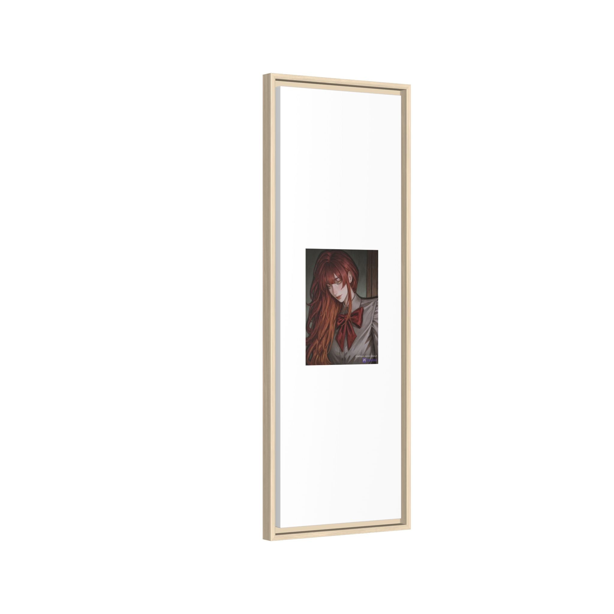 Framed Matte Canvas Print — Gothic Redhead Portrait