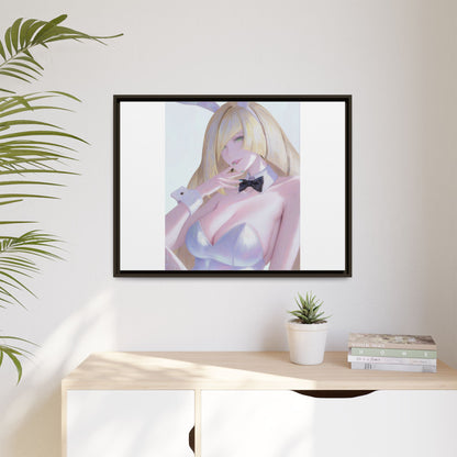 Bunny Girl Matte Canvas Print Framed — Sexy Anime Art Wall Decor