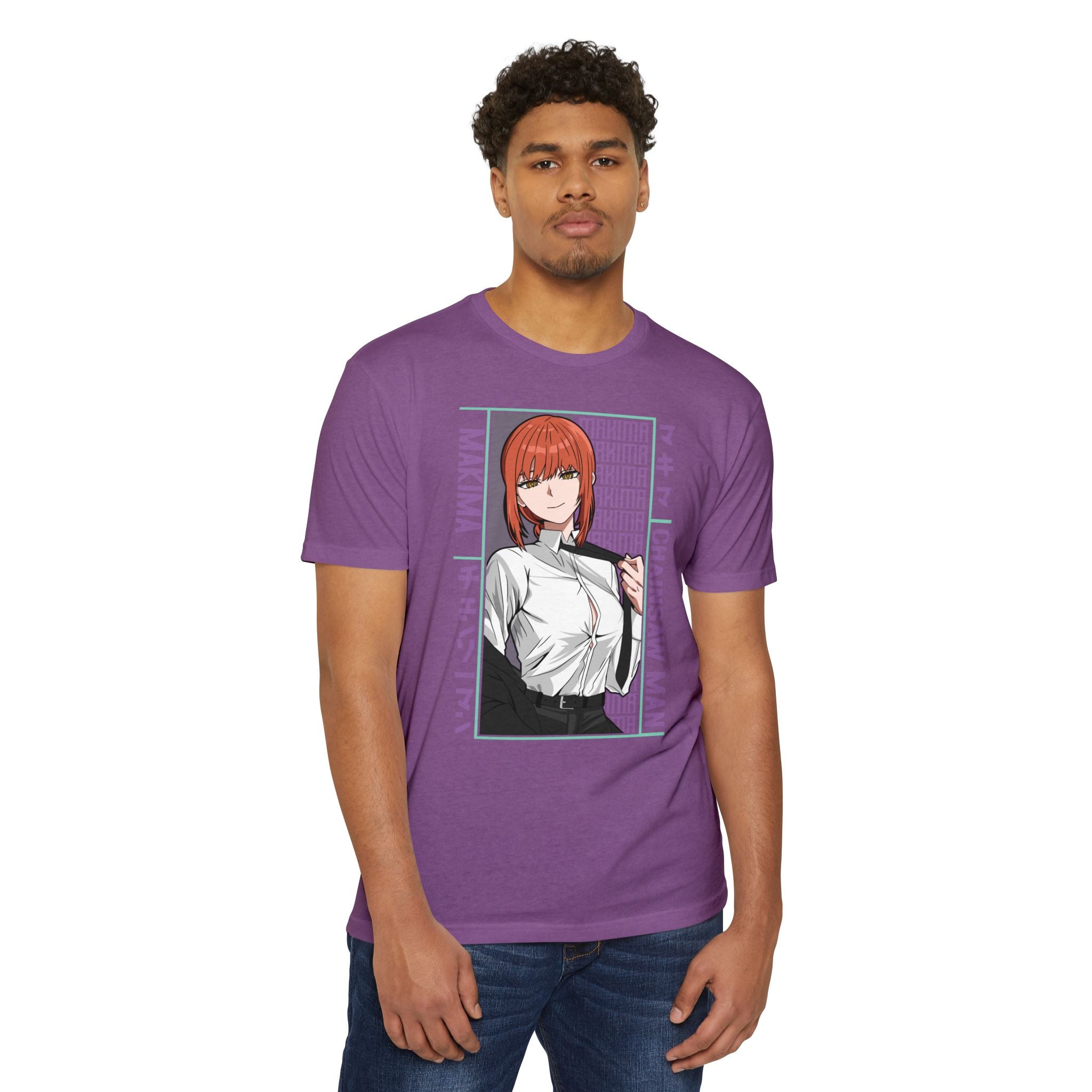 Makima Chainsaw Man Anime Graphic T-Shirt — Japanese Text Design