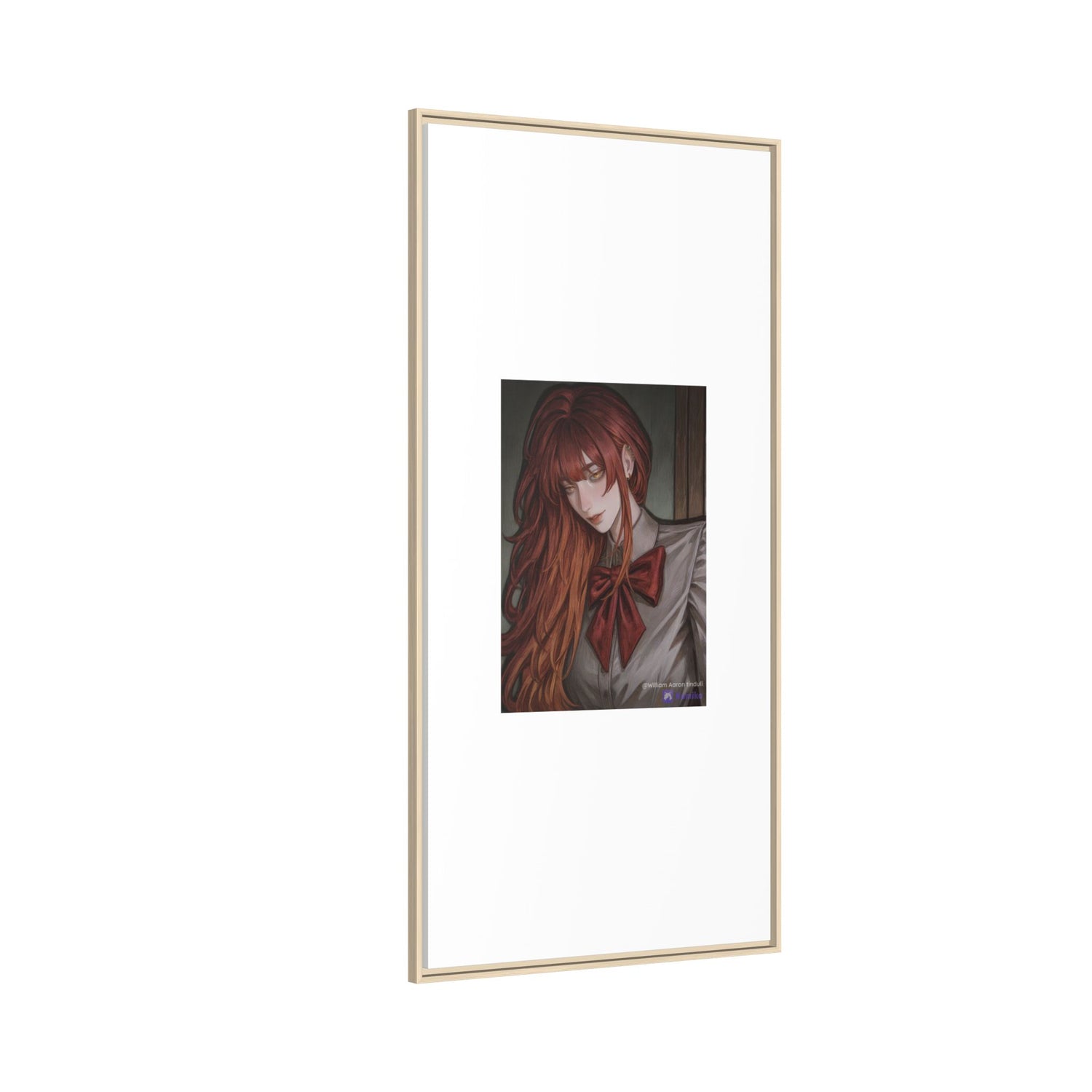 Framed Matte Canvas Print — Gothic Redhead Portrait