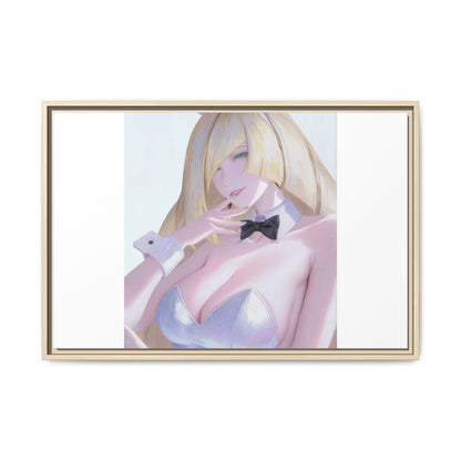 Bunny Girl Matte Canvas Print Framed — Sexy Anime Art Wall Decor