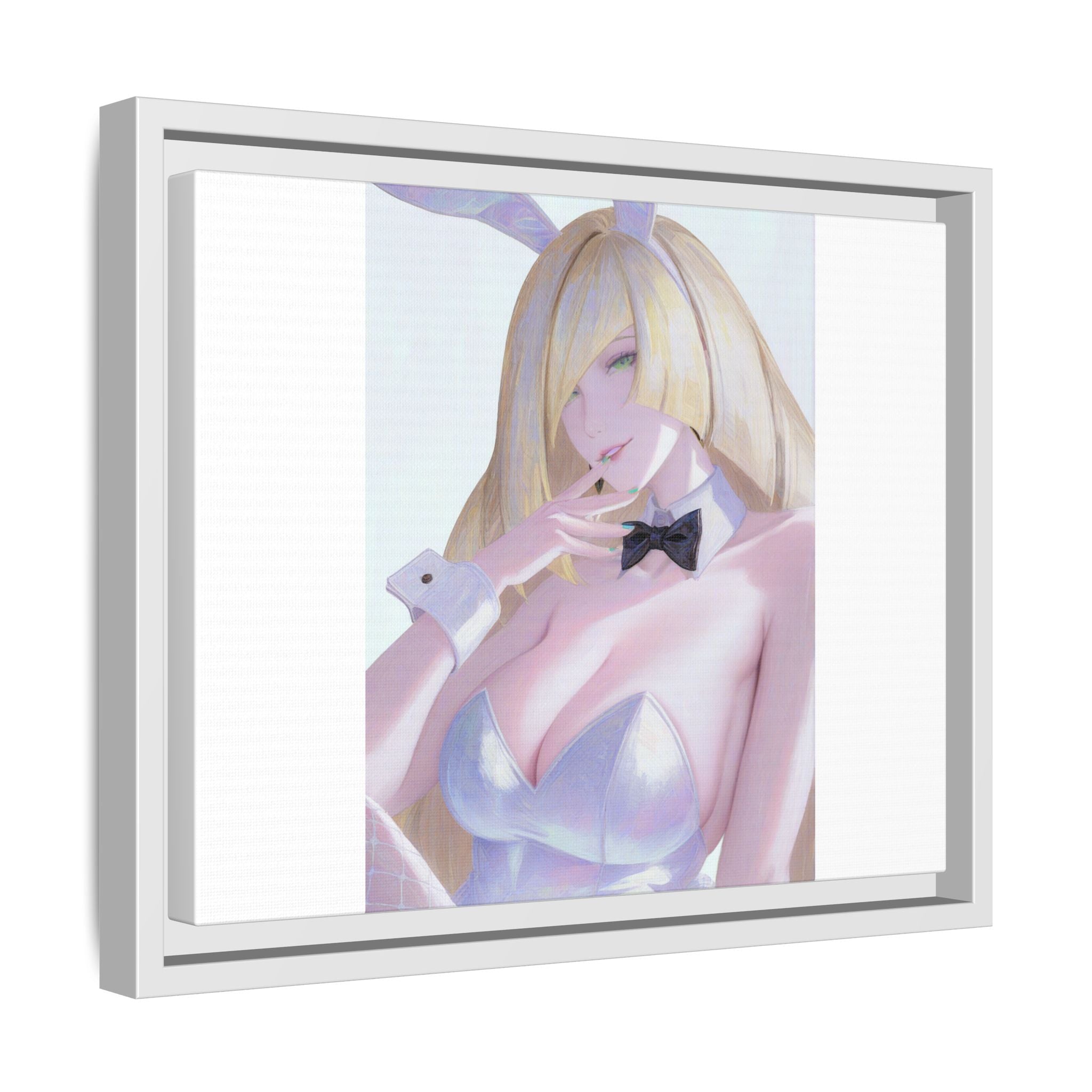 Bunny Girl Matte Canvas Print Framed — Sexy Anime Art Wall Decor