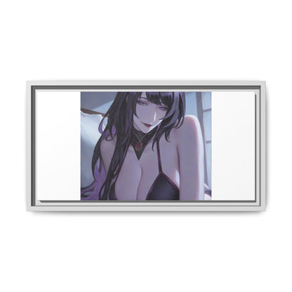Framed Matte Canvas Print — Moody Anime Woman Portrait