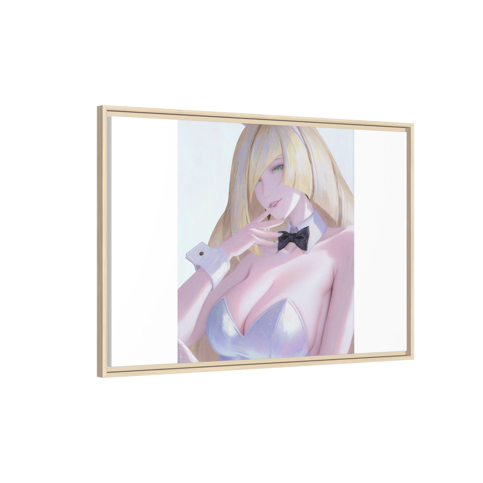 Bunny Girl Matte Canvas Print Framed — Sexy Anime Art Wall Decor