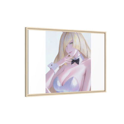 Bunny Girl Matte Canvas Print Framed — Sexy Anime Art Wall Decor