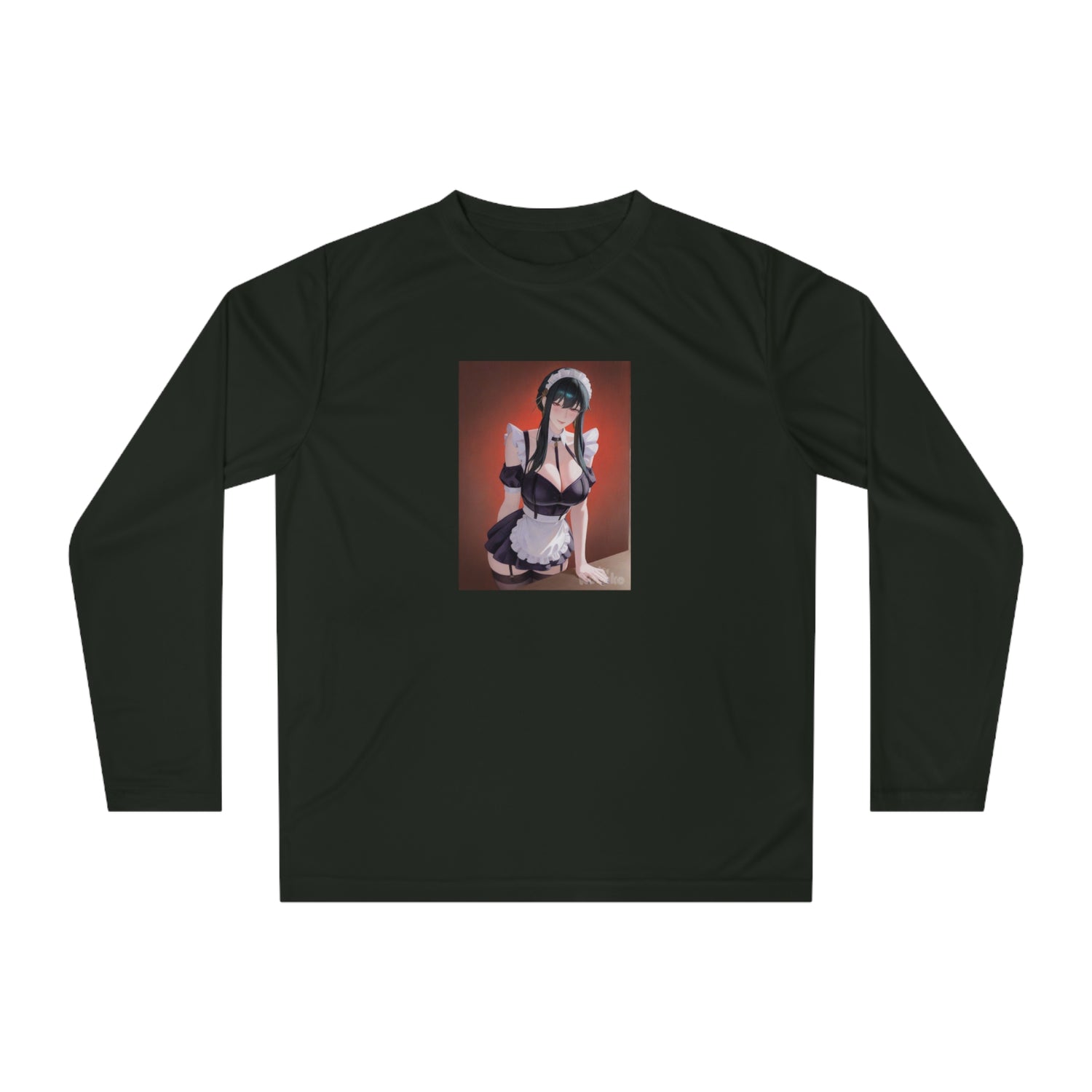 Anime Maid Long Sleeve Shirt — Cute Kawaii Maid Illustration
