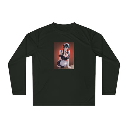 Anime Maid Long Sleeve Shirt — Cute Kawaii Maid Illustration