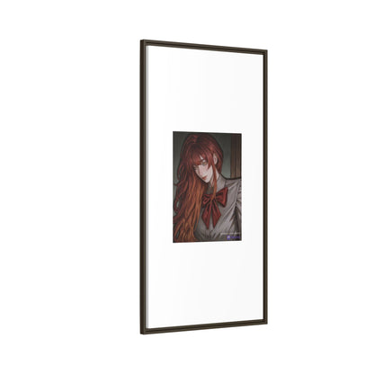 Framed Matte Canvas Print — Gothic Redhead Portrait