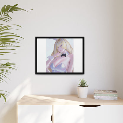 Bunny Girl Matte Canvas Print Framed — Sexy Anime Art Wall Decor