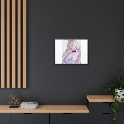Bunny Girl Matte Canvas Print Framed — Sexy Anime Art Wall Decor