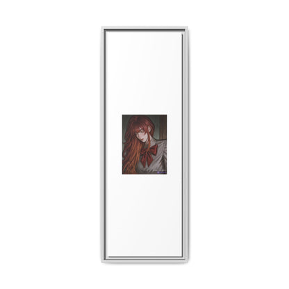 Framed Matte Canvas Print — Gothic Redhead Portrait