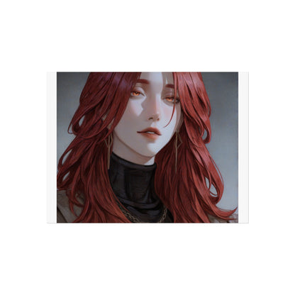 Fine Art Poster — Red-Haired Gothic Portrait, Moody Decorative Wall Art