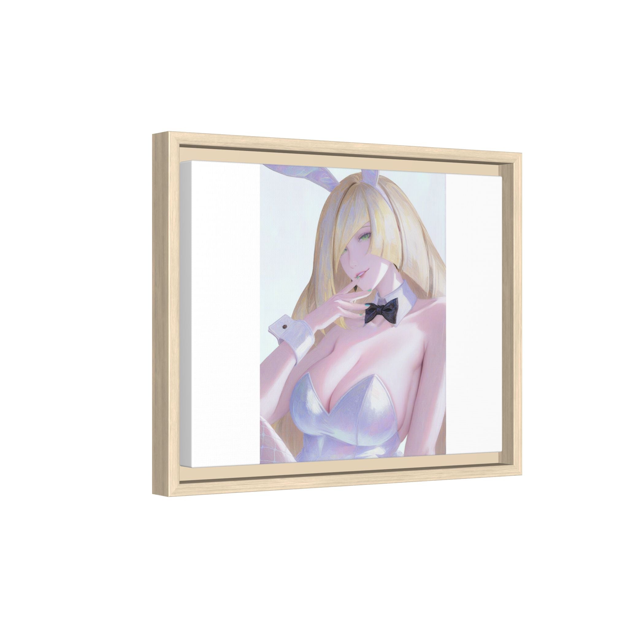 Bunny Girl Matte Canvas Print Framed — Sexy Anime Art Wall Decor